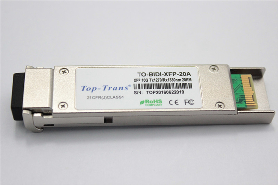 modulo 1270nm 1330nm 10GBASE-BX XFP MSA RoHS di 20Km 10G SFP