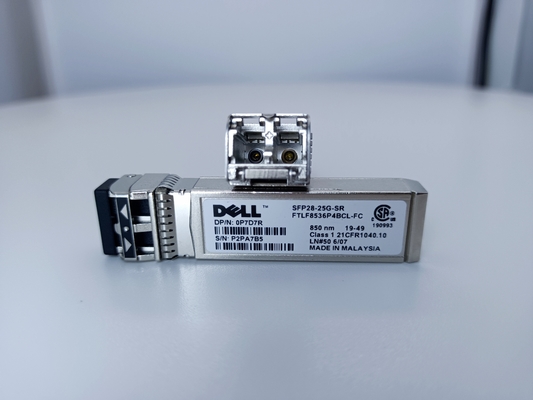 Ricetrasmettitore FTLF8536P4BCL-FC di Dell 25Gb/s SFP+