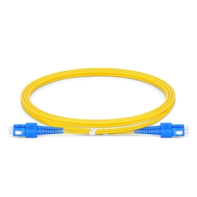 10m Sc UPC modo del duplex 3.0mm OFNR 9/125 del cavo di toppa dello Sc UPC al singolo