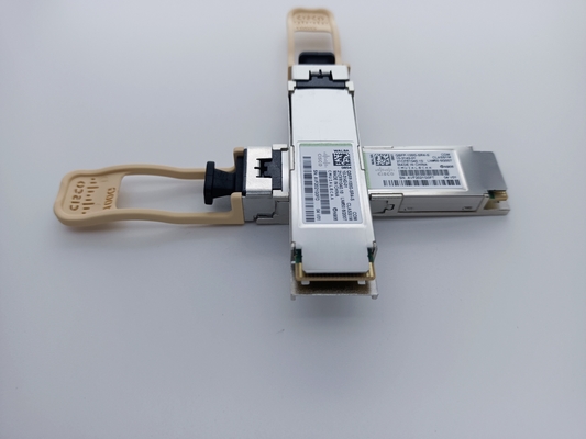 Modulo ottico di Cisco QSFP-100G-SR4-S 10-3142-01 QSFP28 100G SR4 100m OM4 MMF con il connettore MPO-12