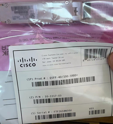 SR ottico 40GBASE e 100G BiDi del ricetrasmettitore di Cisco QSFP-40 QSFP28 10-3317-01