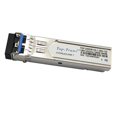 1.25G DWDM SFP ricetrasmettitore ottico 120 km soluzione di rete di dissipazione a bassa potenza