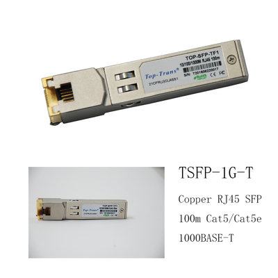 Ricetrasmettitore ottico del Arista SFP-1 G-T Compatible Copper RJ45 SFP 100m Cat5 Cat5e