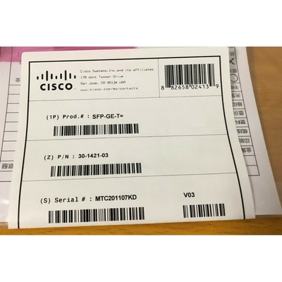 Moduli ottici del rame ottico del ricetrasmettitore SFP-GE-T di Cisco SFP 100M Modules