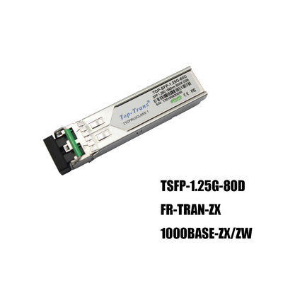 Ricetrasmettitore ottico monomodale 1550nm 80KM di Fortinet FR-TRAN-ZX Gigabit Ethernet SFP