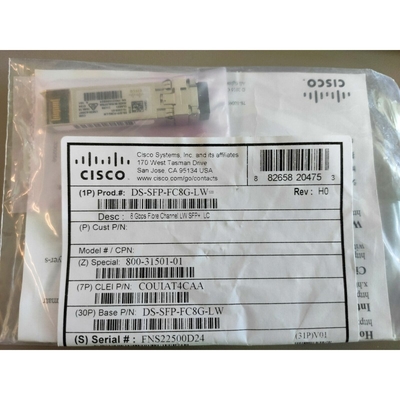 Ottica di lunghezza d'onda lunga dei moduli di Manica SFP+ della fibra di Cisco 8Gbps DS-SFP-FC8G-LW