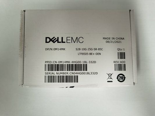 Modulo ottico del ricetrasmettitore di Dell contabilità elettromagnetica S28-10G-25G-SR-85C LTF8505-BE+-DEN 0M14MK