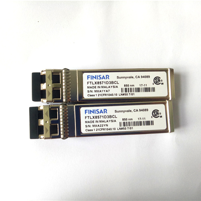 Modulo ottico Finisar 10G SFP+ di Datacom misto di FTLX8571D3BCL 850nm per Ethernet di 10GBASE-SR/SW 10G