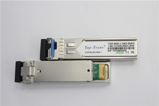 Ricetrasmettitore semplice di Cisco GLC-BX-20U 1.25G BIDI SFP 1310nm 1550nm 20km SMF LC