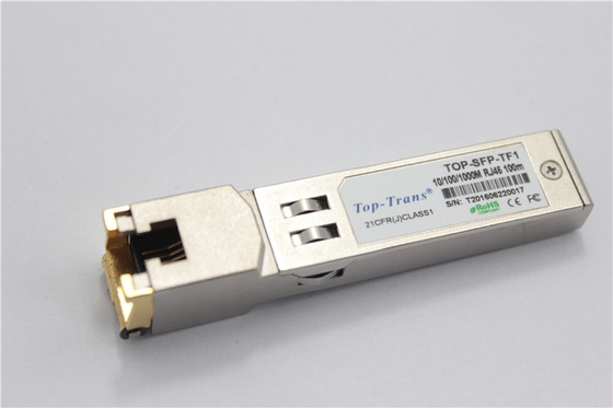 Ricetrasmettitore di rame Mellanox MC3208411-T di RJ45 SFP 1GbE 1000BASE-T
