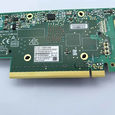 Adattatore server Mellanox ConnectX-6 VPI MCX653105A-ECAT 100GbE Infiniband EDR HDR100 Single QSFP56 PCIe 4.0 X 16 RDMA