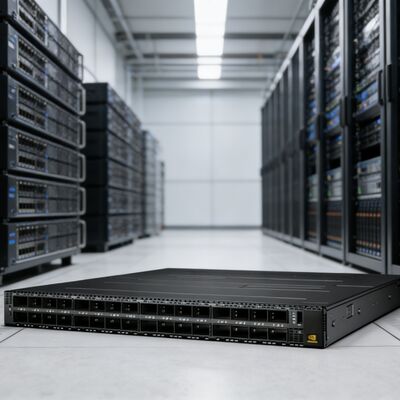 NVIDIA MQM9790-NS2R Quantum-2 1U NDR 400Gb/s InfiniBand Switch 64 porte 32 OSFP Non gestito flusso d'aria inverso C2P per AI Cluster DGX H100