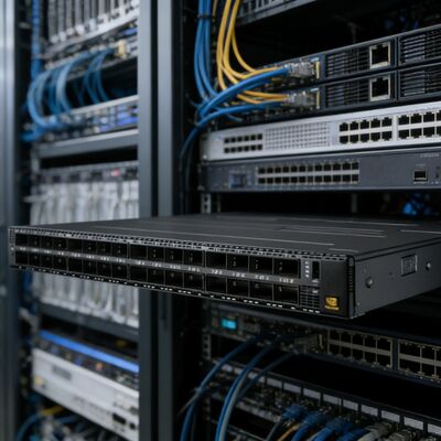 NVIDIA MQM9790-NS2R Quantum-2 1U NDR 400Gb/s InfiniBand Switch 64 porte 32 OSFP Non gestito flusso d'aria inverso C2P per AI Cluster DGX H100