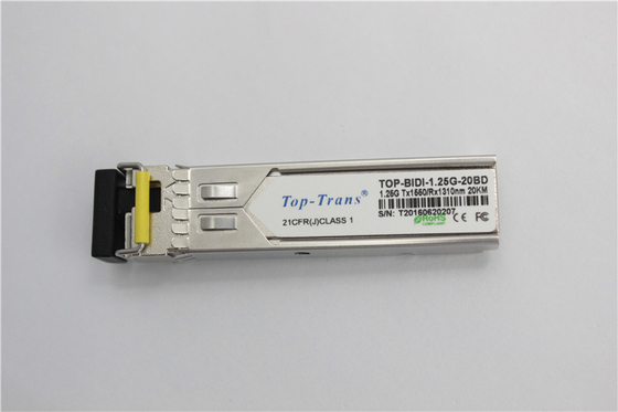 Ricetrasmettitore ottico 25Km di Toptrans BIDI 1.25G 1310nm 1550nm SFP