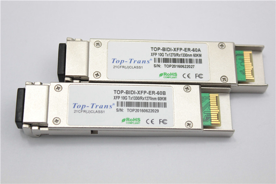 soluzione di rete del modulo 1270nm R1330nm di 60km BIDI 10G SMF SFP