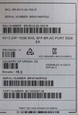 Scaffale diretto porti del commutatore 48 di BR-6510-48-16 G-R Brocade Enterprise Bundle